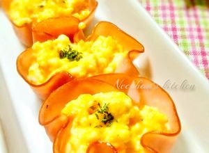 お弁当や朝食に♡マヨたまごのハムカップ-レシピのメイン写真