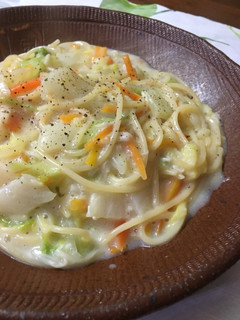 ズボラ飯(^^;;白菜のクリームパスタ-レシピのメイン写真