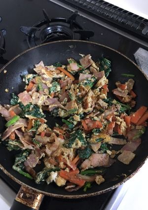 簡単！ベーコン野菜卵焼き-レシピのメイン写真