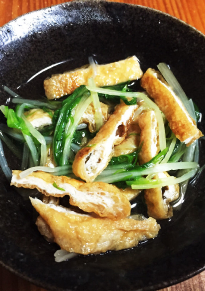 水菜と油揚げのお浸し-レシピのメイン写真