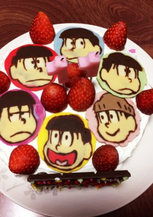 おそ松さんキャラデコケーキ-レシピのメイン写真