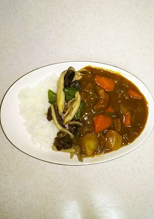 キクラゲとキノコ炒めのトッピングカレー-レシピのメイン写真