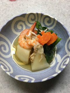 カブと海老の煮物♡-レシピのメイン写真
