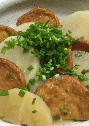 ひら天と北之庄菜の炊いたん-レシピのメイン写真