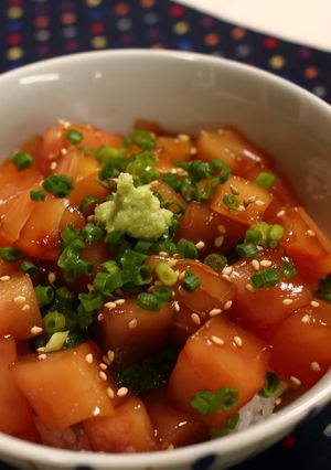 びんちょうマグロの漬け丼♪-レシピのメイン写真