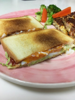 温泉卵とキャベチーサンド-レシピのメイン写真