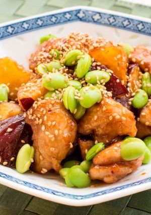 鶏肉といもジェンヌの黒酢がらめ-レシピのメイン写真