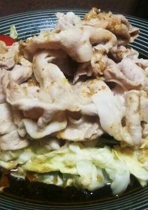 7分で完成☆豚しゃぶサラダ☆自家製ダレ-レシピのメイン写真