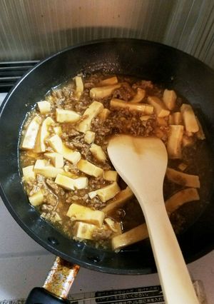 豆腐と挽肉の炒め物-レシピのメイン写真