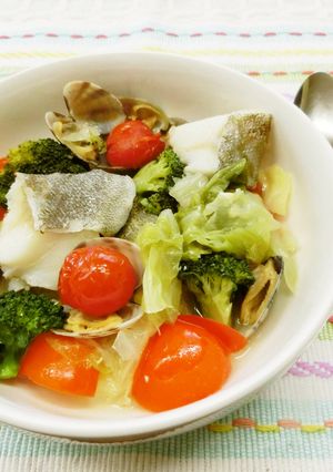 旬の白身魚と野菜のイタリアン蒸し-レシピのメイン写真