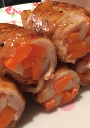 てりてりりっとしっかり味の肉まきまき☆-レシピのメイン写真