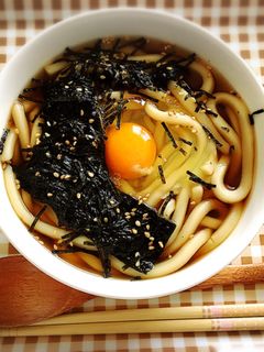簡単☆ちょっぴり甘い海苔たまうどん-レシピのメイン写真