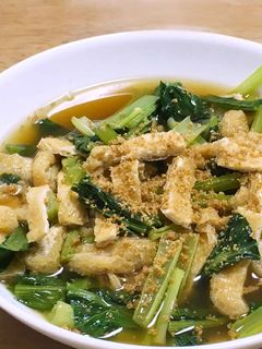 小松菜と薄揚げの煮びたし-レシピのメイン写真