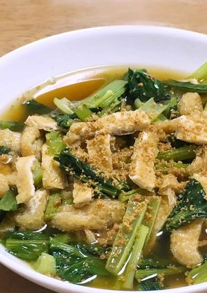 小松菜と薄揚げの煮びたし-レシピのメイン写真