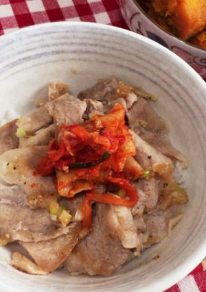 ズボラさんの簡単 塩ぶた丼-レシピのメイン写真