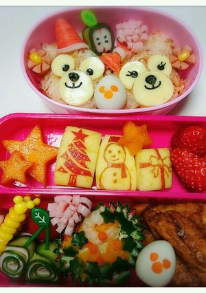 クリスマス☆ダッフィー&シェリーメイ弁当-レシピのメイン写真