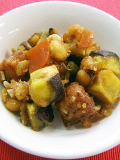 学校給食 さつま芋とめかじきの揚げ煮-レシピのメイン写真