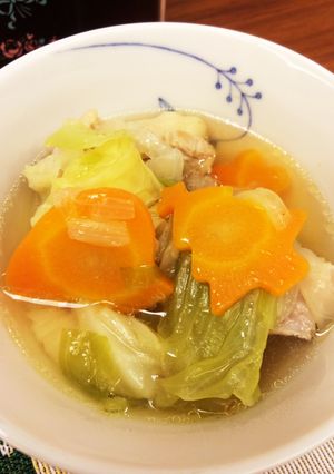 胃腸炎の回復期に☆鶏肉と野菜のスープ煮-レシピのメイン写真