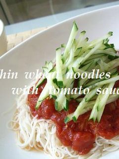 簡単♪冷製トマトのそうめん-レシピのメイン写真