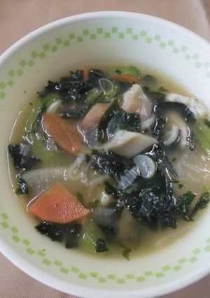 米粉のすいとん汁★小山市給食-レシピのメイン写真