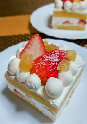 ★低糖質‼おからで作る🍓ショートケーキ💕-レシピのメイン写真