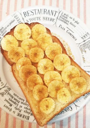 休日のモーニング♪バナナトースト-レシピのメイン写真