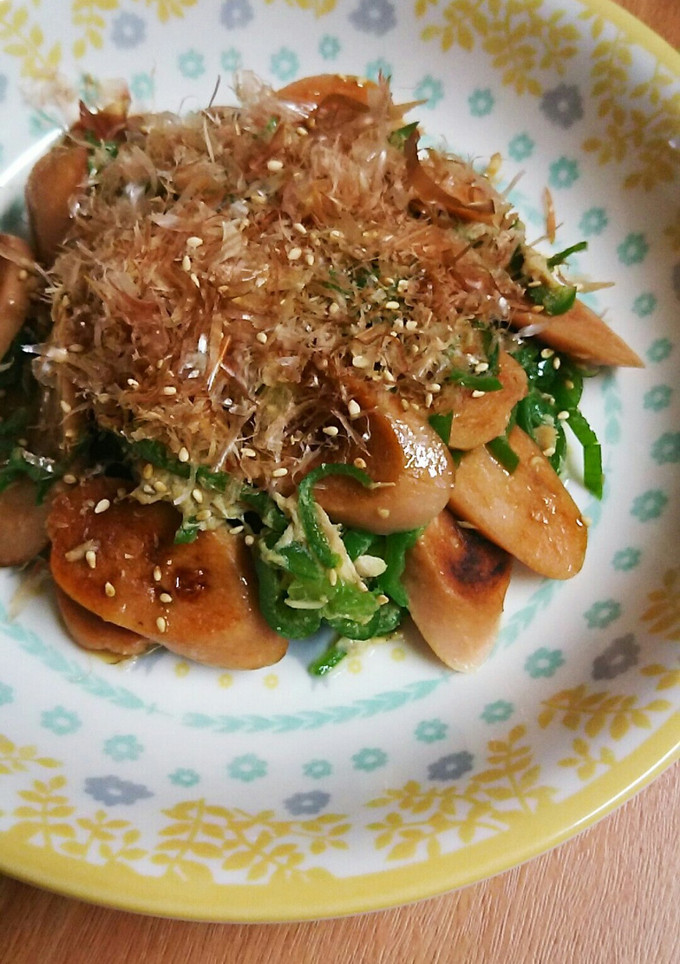 ☺️無限ピーマンと魚肉ソーセージの和え物-レシピのメイン写真