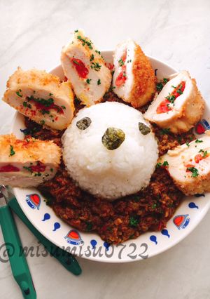 ささみカツキーマカレーのライオンプレート-レシピのメイン写真