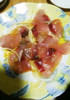 簡単！イナダのカルパッチョ-レシピのメイン写真