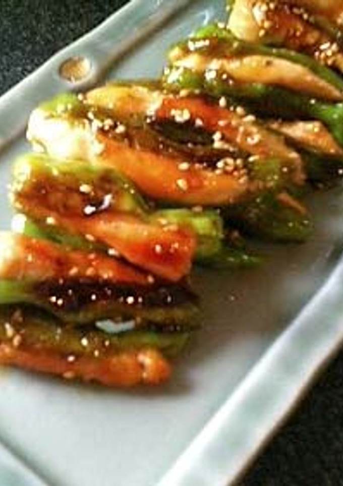 ししとう☆ササミの照りコチュ焼き-レシピのメイン写真