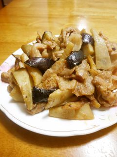 豚となすとたけのこのみそ炒め-レシピのメイン写真