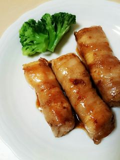 豆腐の豚バラ巻き ~照り焼き~-レシピのメイン写真