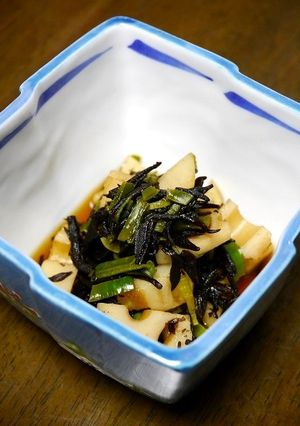 レンジで簡単！レンコンとひじきのポン酢煮-レシピのメイン写真