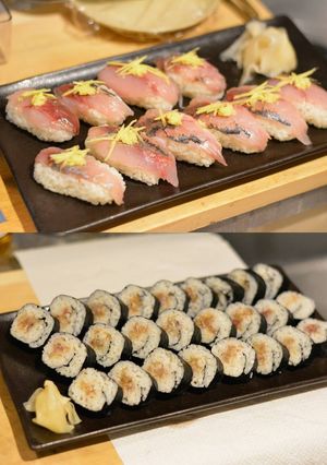 鯵の握り鮨となめろう巻き-レシピのメイン写真