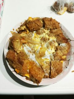 値下げ~野菜コロッケ丼(卵とじ)-レシピのメイン写真