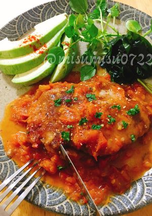 【作り置き】ポークソテーのトマト煮込み-レシピのメイン写真