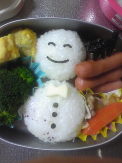 年少◆お弁当(雪だるま)-レシピのメイン写真