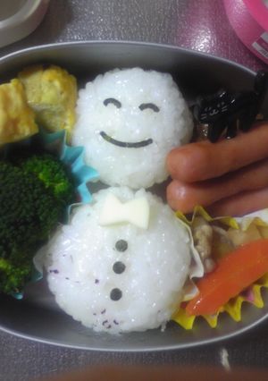 年少◆お弁当(雪だるま)-レシピのメイン写真