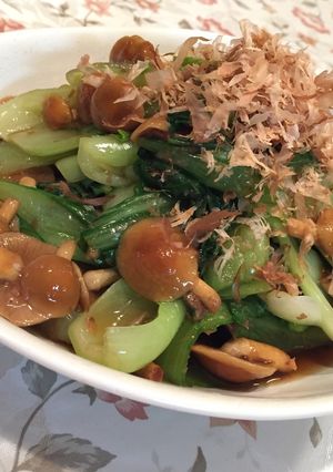 青梗菜となめこのさっぱり和え-レシピのメイン写真