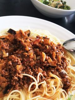 ミートソースパスタ-レシピのメイン写真