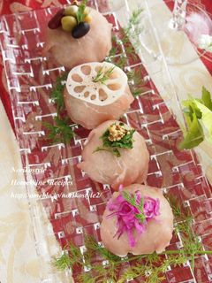 生ハム洋風手まり寿司*バルサミコ酢飯-レシピのメイン写真