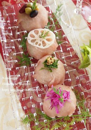 生ハム洋風手まり寿司*バルサミコ酢飯-レシピのメイン写真
