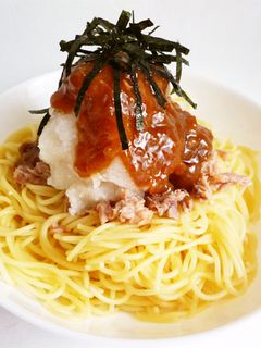 ツナと大根おろしと梅肉の冷製和風パスタ-レシピのメイン写真