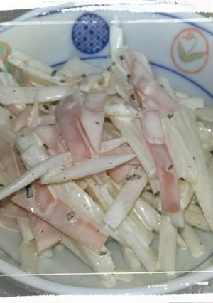 大根とハムのバジルサラダ-レシピのメイン写真