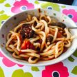 ストロガノフ風スープで懐かし味のうどん