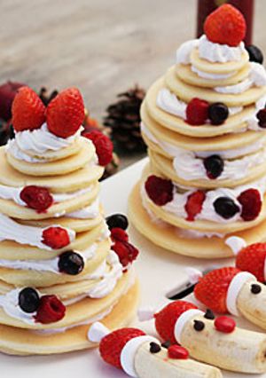 HMで　クリスマスパンケーキツリー-レシピのメイン写真