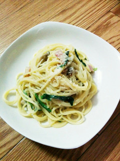 ほうれん草とベーコンのクリームパスタ-レシピのメイン写真