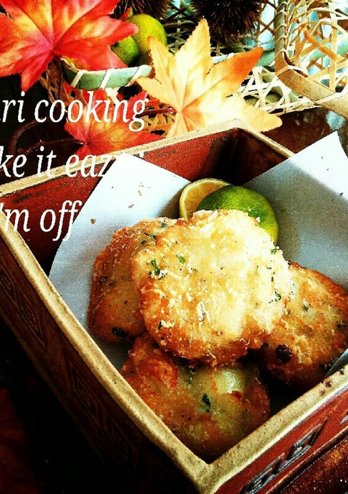 おじゃことチーズのマヨはんぺん落とし揚げ-レシピのメイン写真