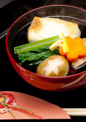 あごだしつゆで作る、博多風お雑煮-レシピのメイン写真