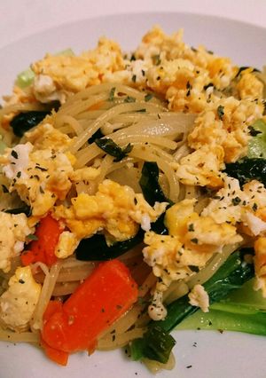 ⭐野菜たっぷり♪ワカメと卵のパスタ⭐-レシピのメイン写真